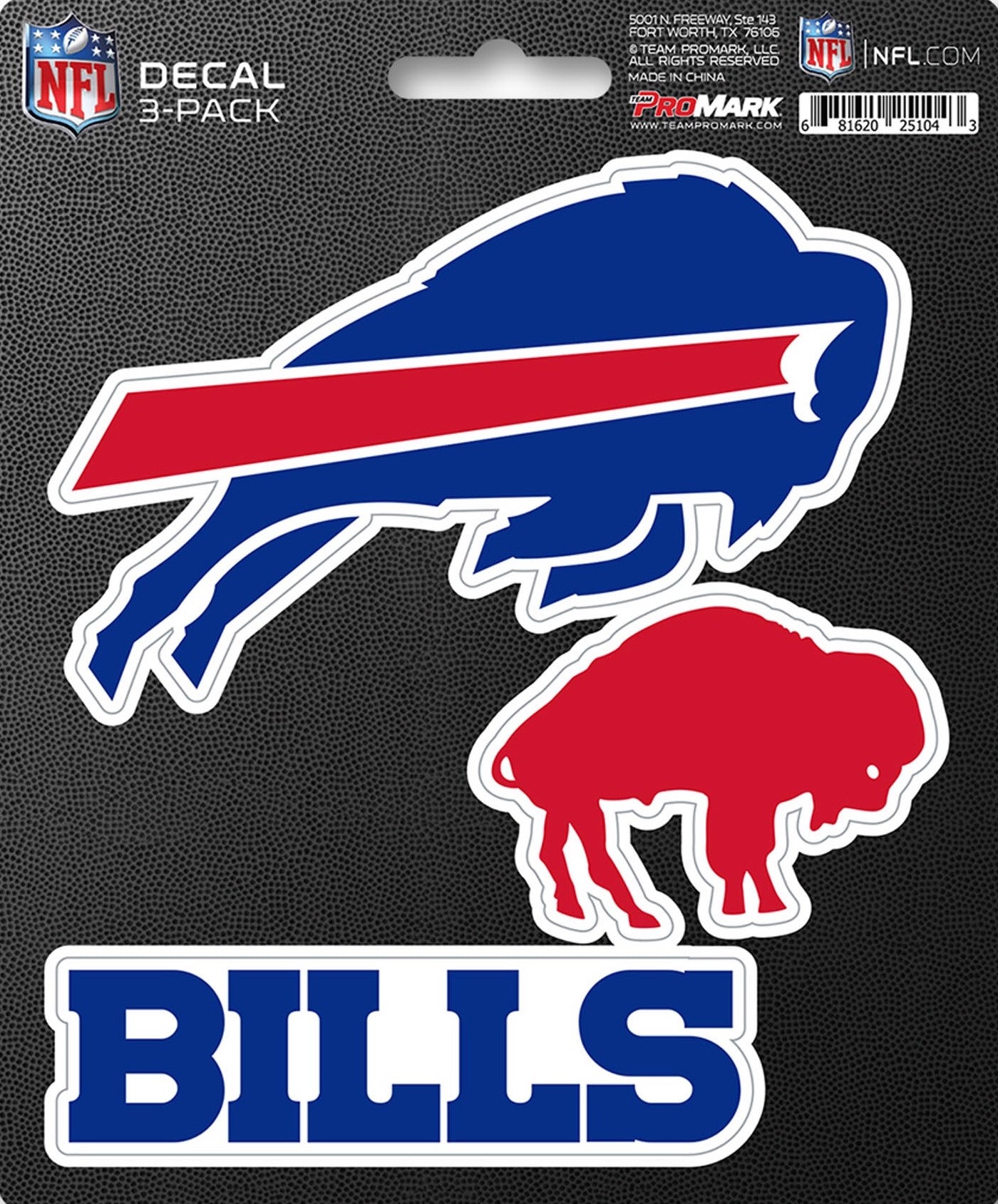 NFL Official Team Sticker Mats - Set of 3 Stickers