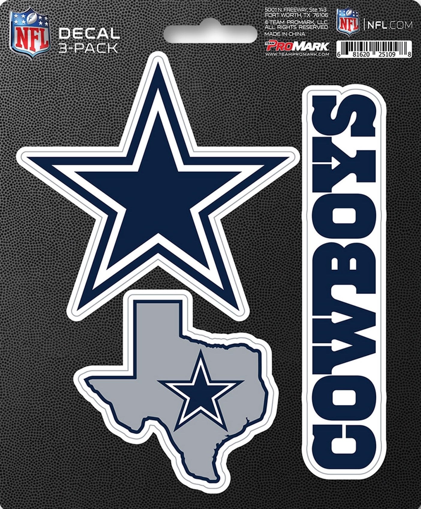 NFL Official Team Sticker Mats - Set of 3 Stickers