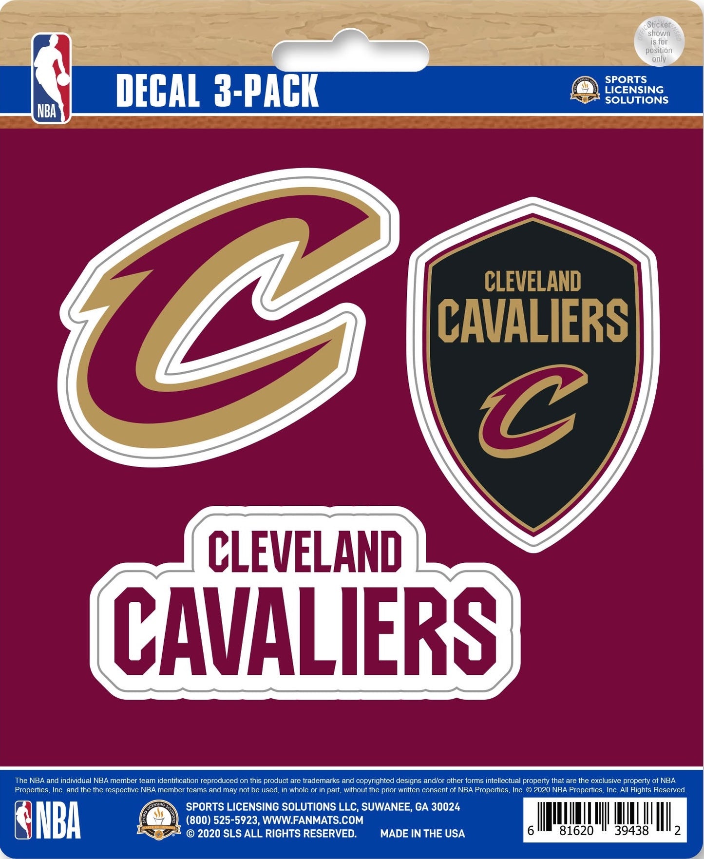 NBA Official Team Sticker Mats - Set of 3 Stickers