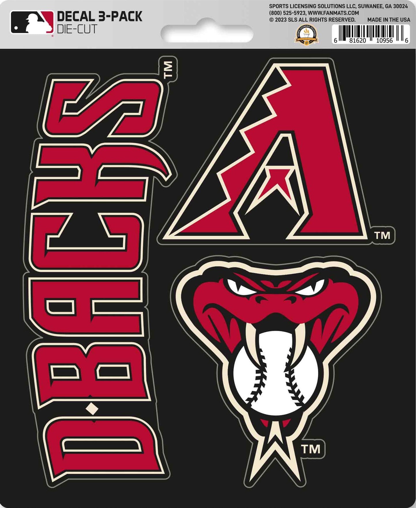 MLB Official Team Sticker Mats - Set of 3 Stickers