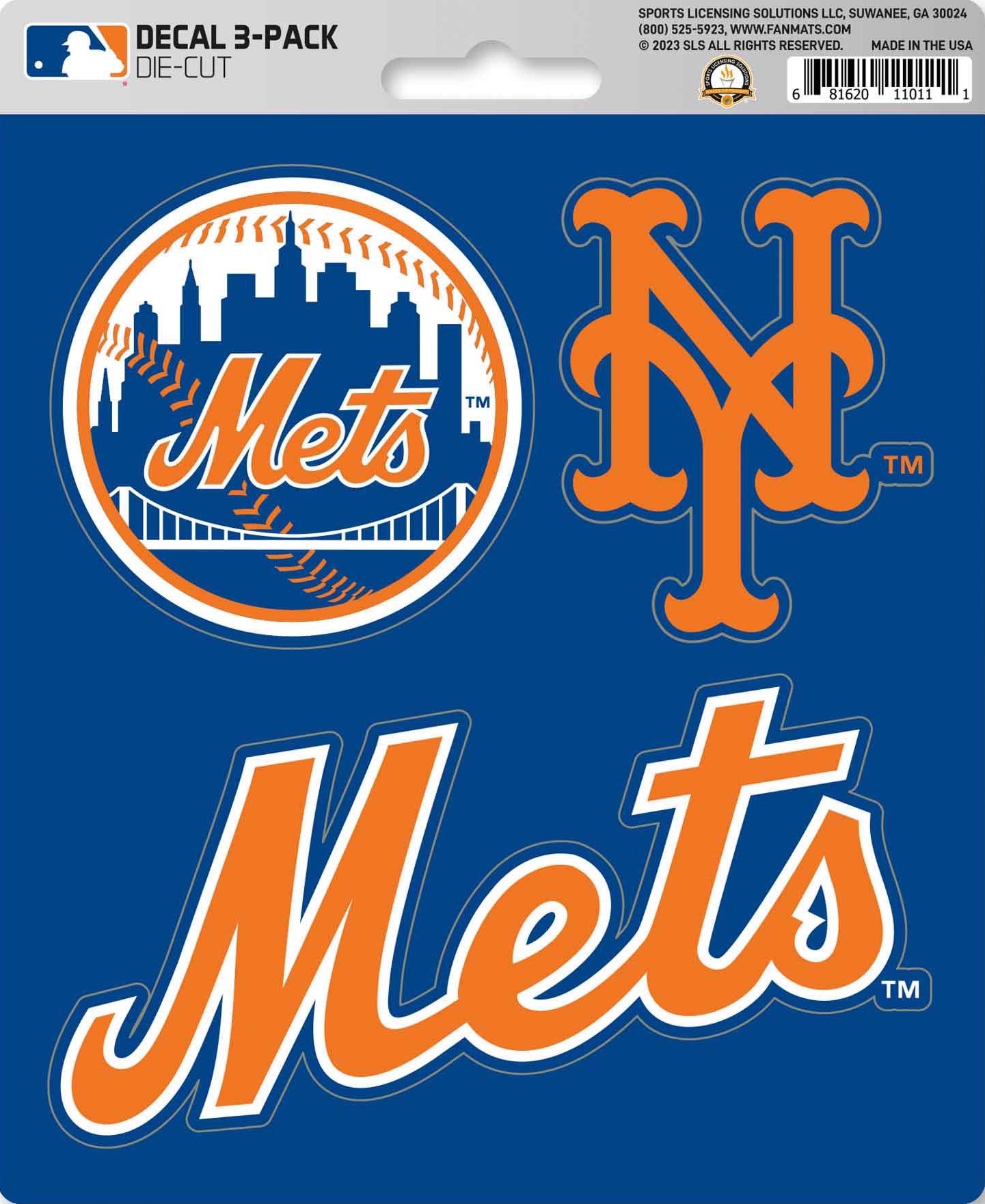 MLB Official Team Sticker Mats - Set of 3 Stickers