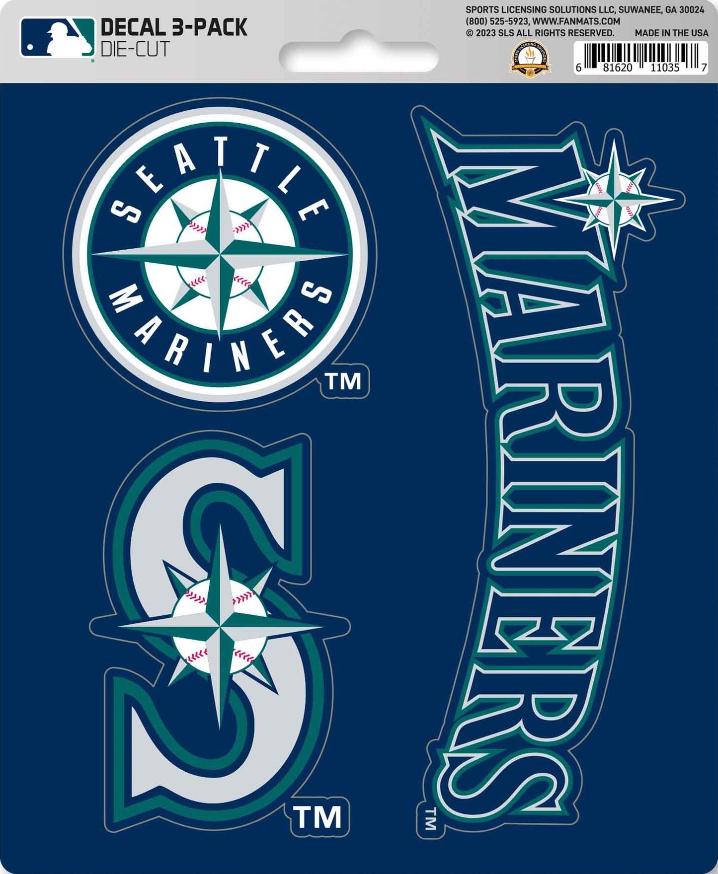 MLB Official Team Sticker Mats - Set of 3 Stickers
