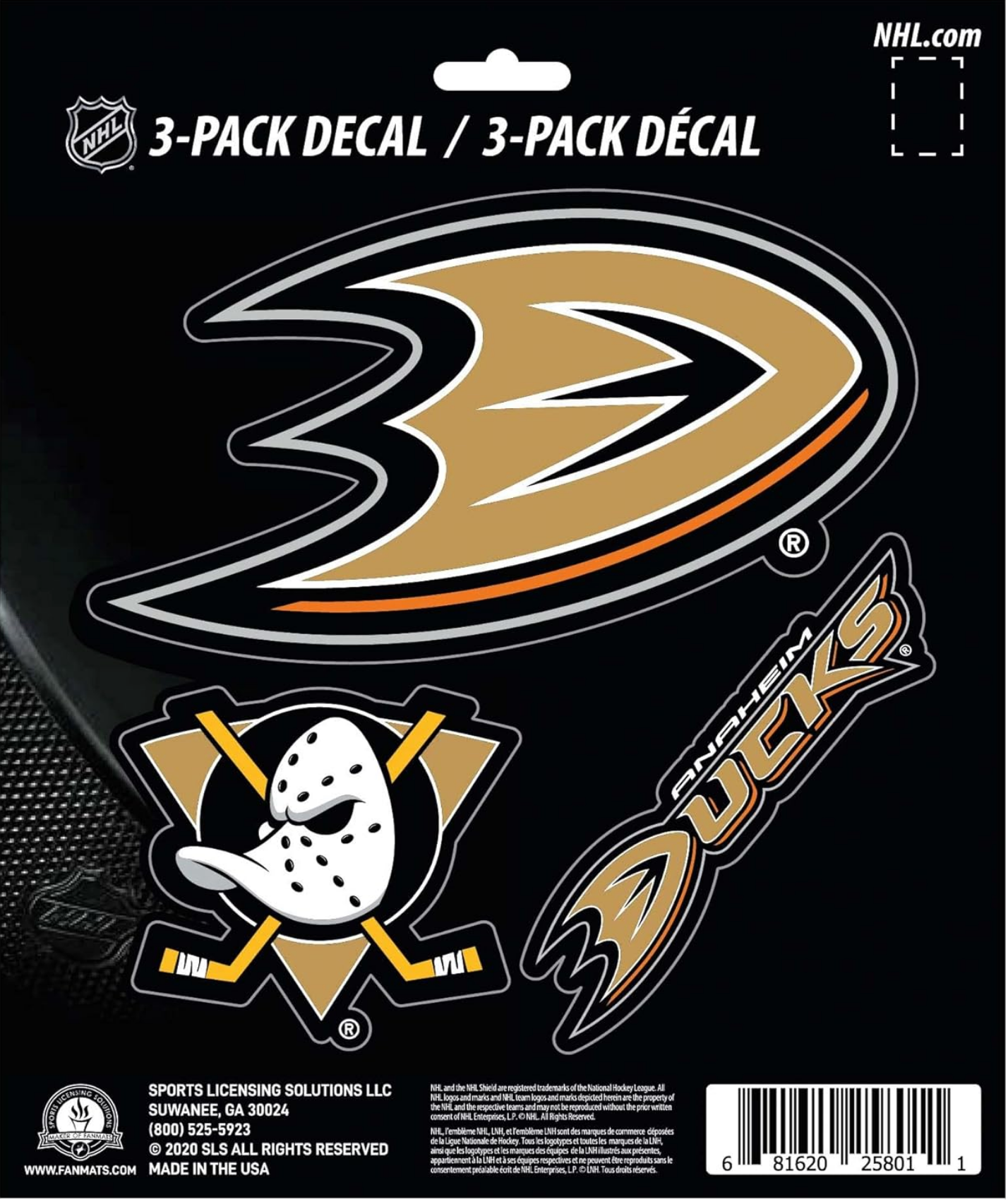 NHL Official Team Sticker Mats - Set of 3 Stickers