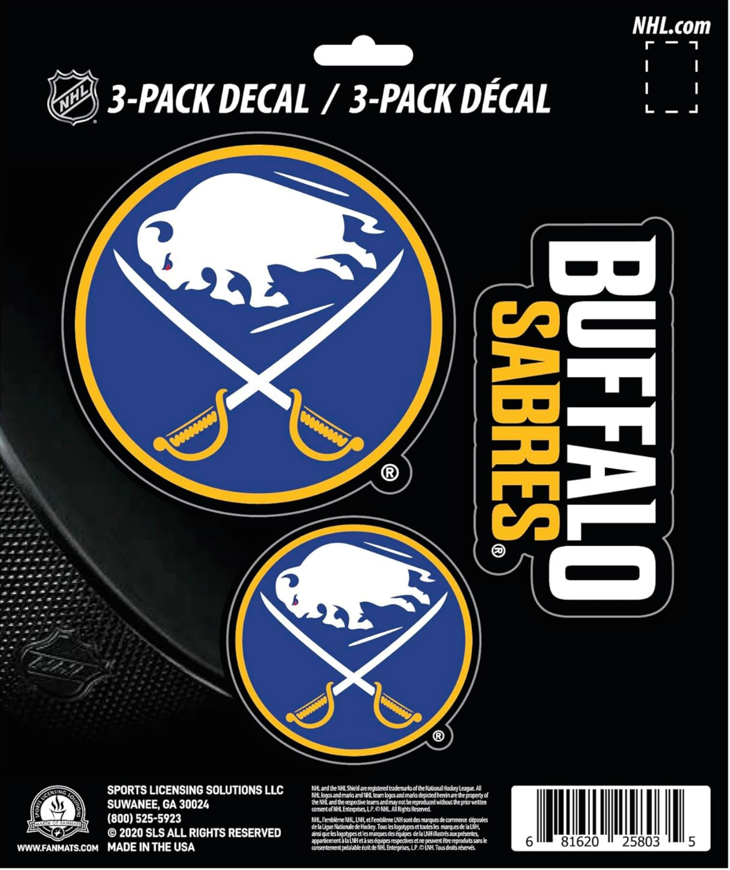 NHL Official Team Sticker Mats - Set of 3 Stickers