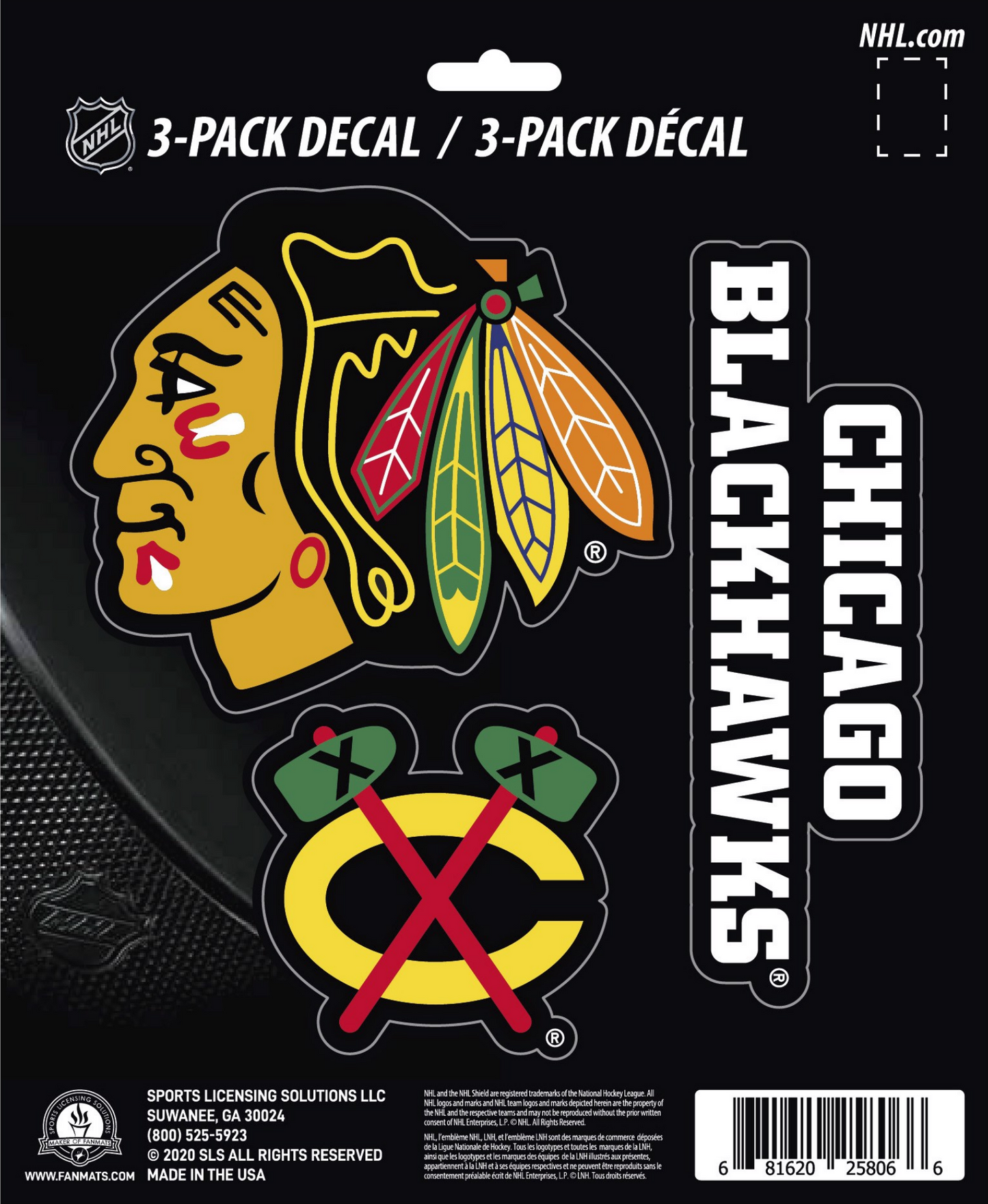 NHL Official Team Sticker Mats - Set of 3 Stickers