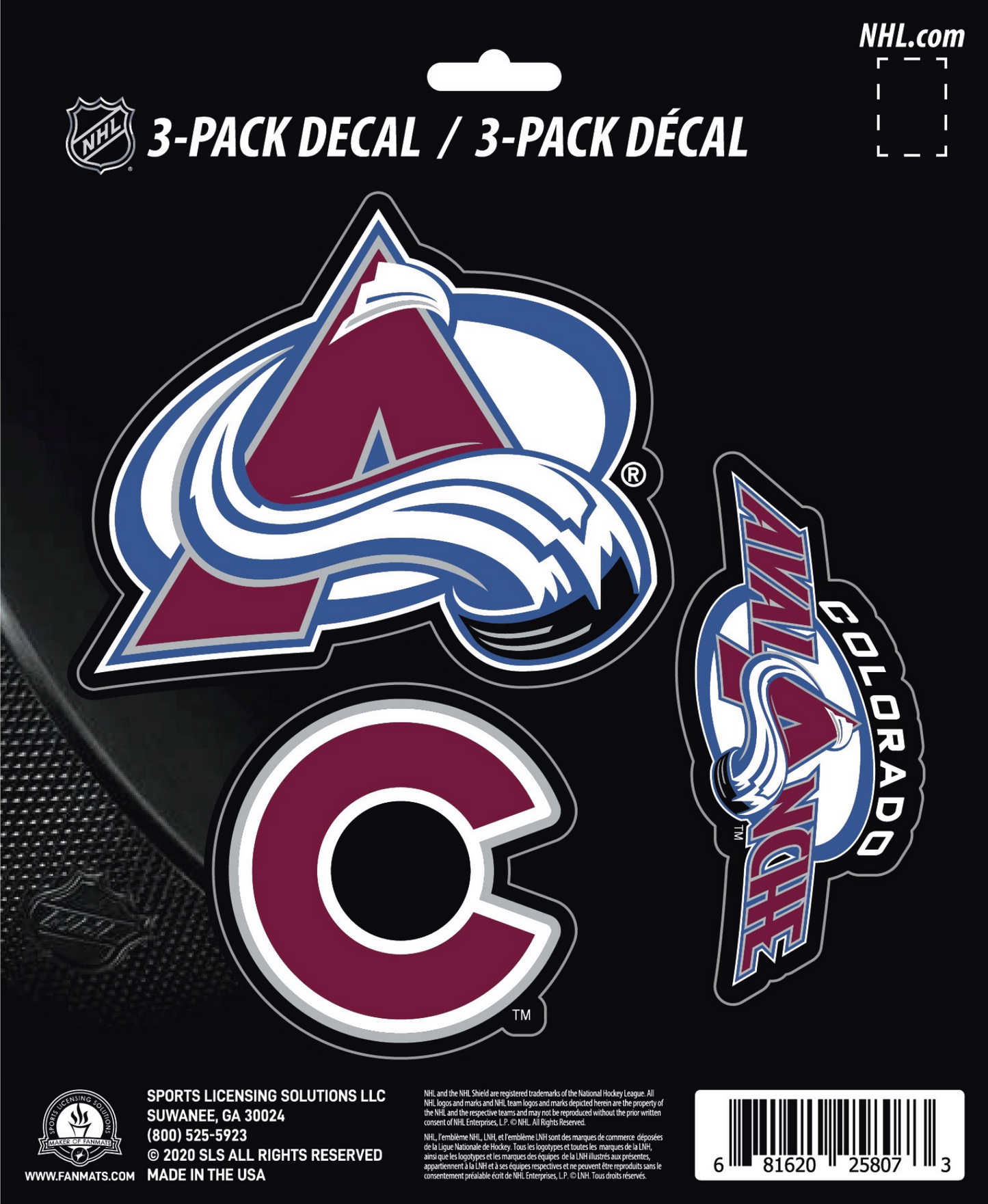 NHL Official Team Sticker Mats - Set of 3 Stickers