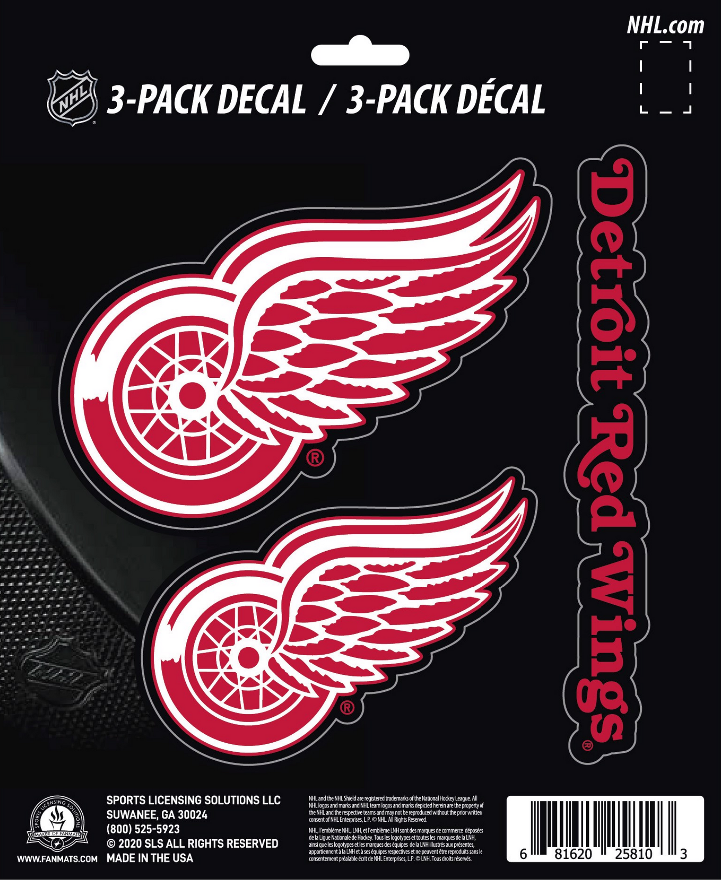 NHL Official Team Sticker Mats - Set of 3 Stickers