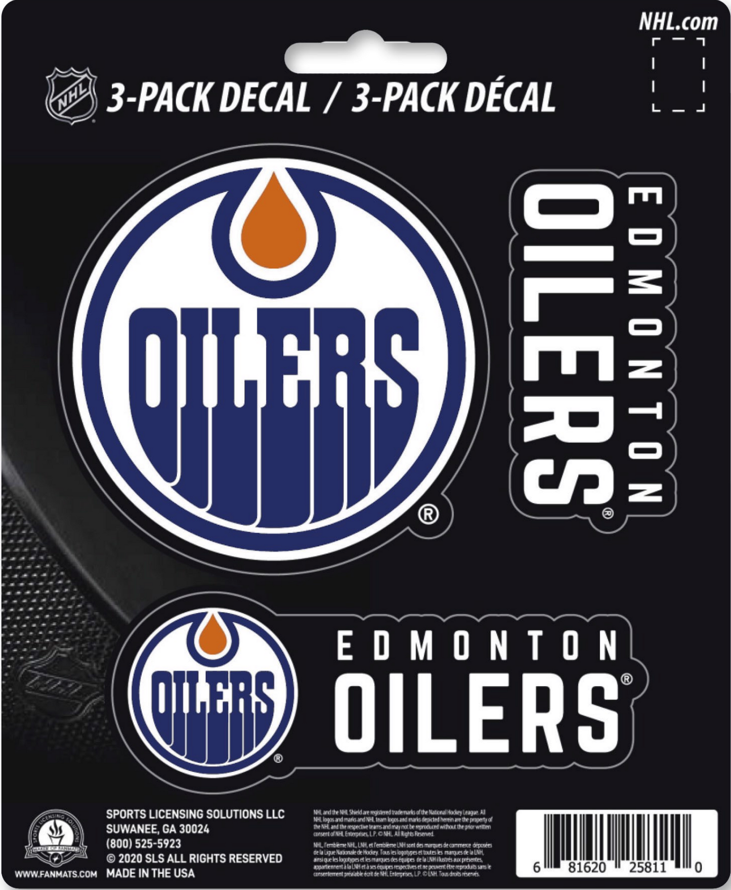NHL Official Team Sticker Mats - Set of 3 Stickers