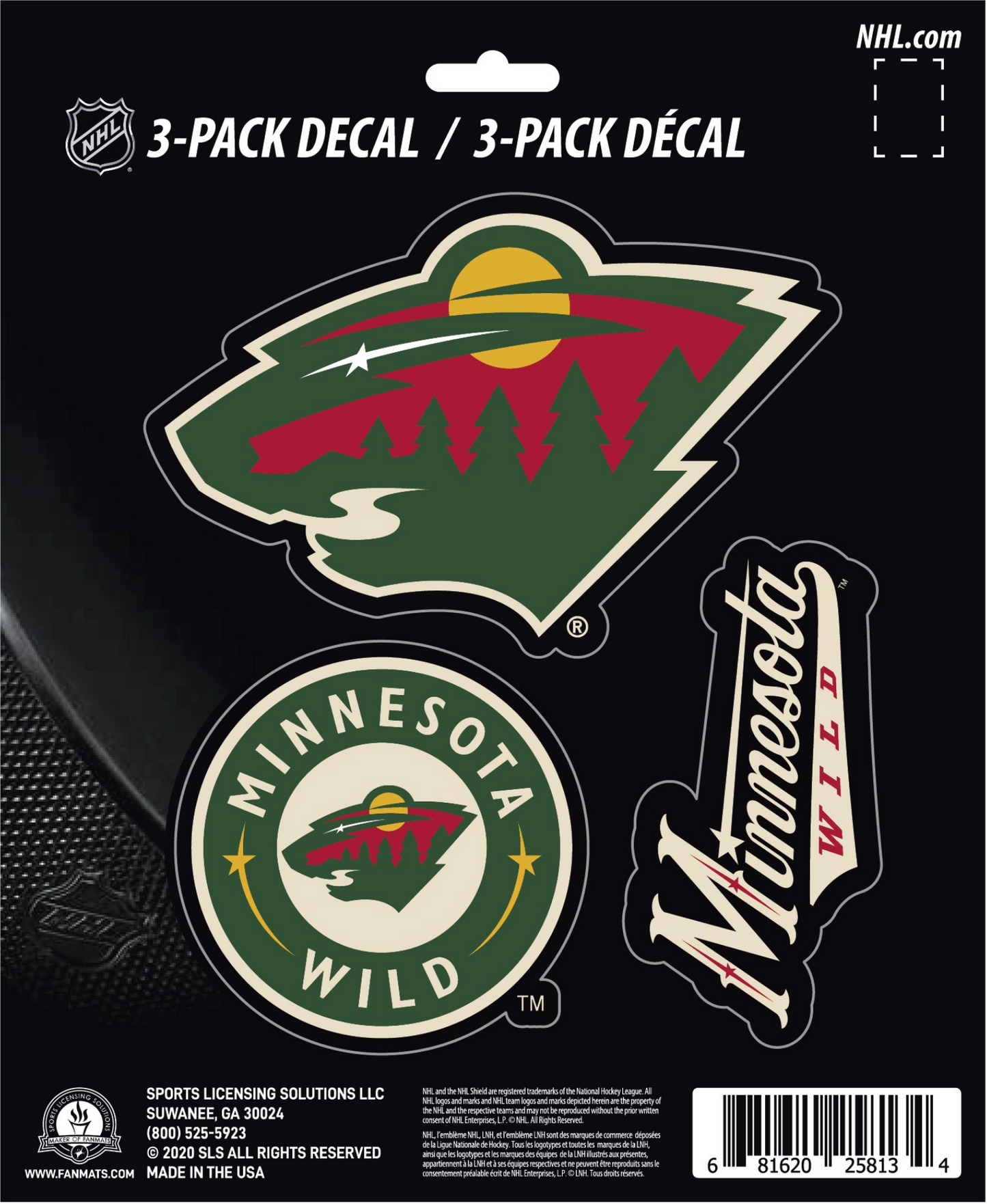 NHL Official Team Sticker Mats - Set of 3 Stickers