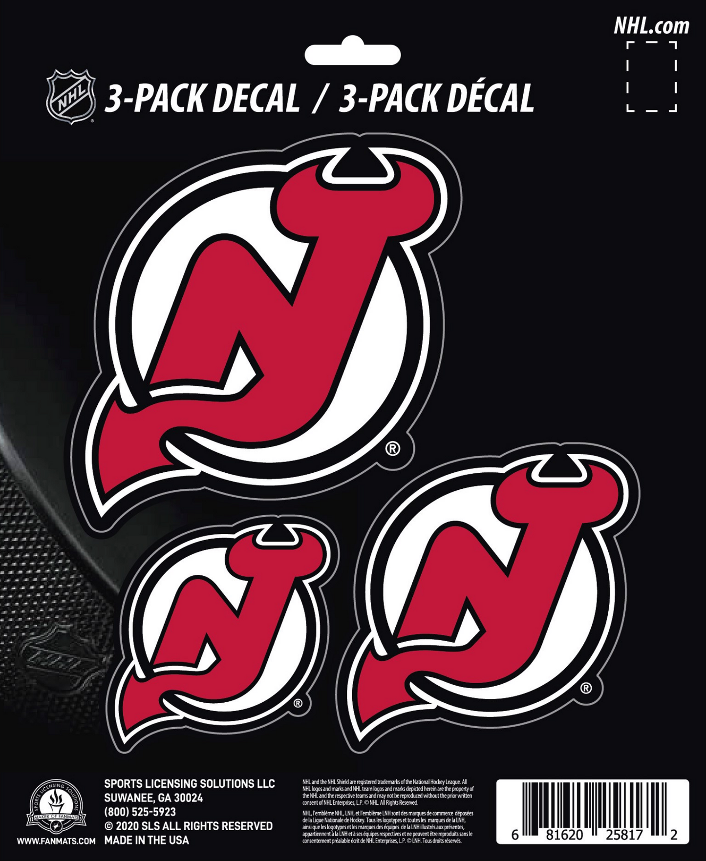 NHL Official Team Sticker Mats - Set of 3 Stickers