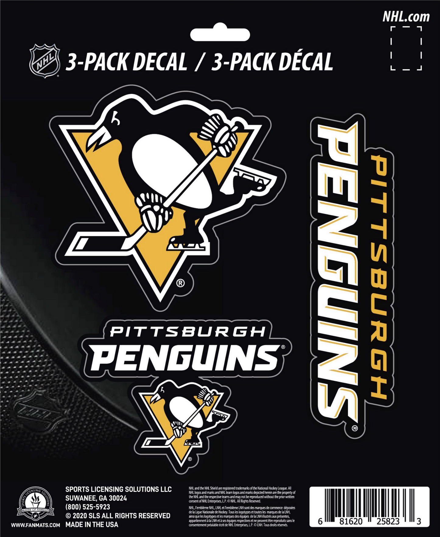 NHL Official Team Sticker Mats - Set of 3 Stickers