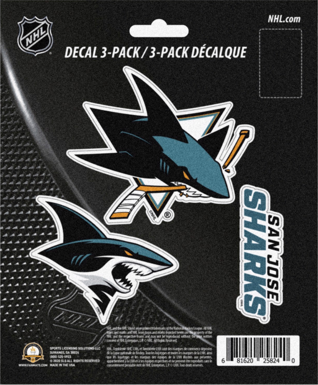 NHL Official Team Sticker Mats - Set of 3 Stickers