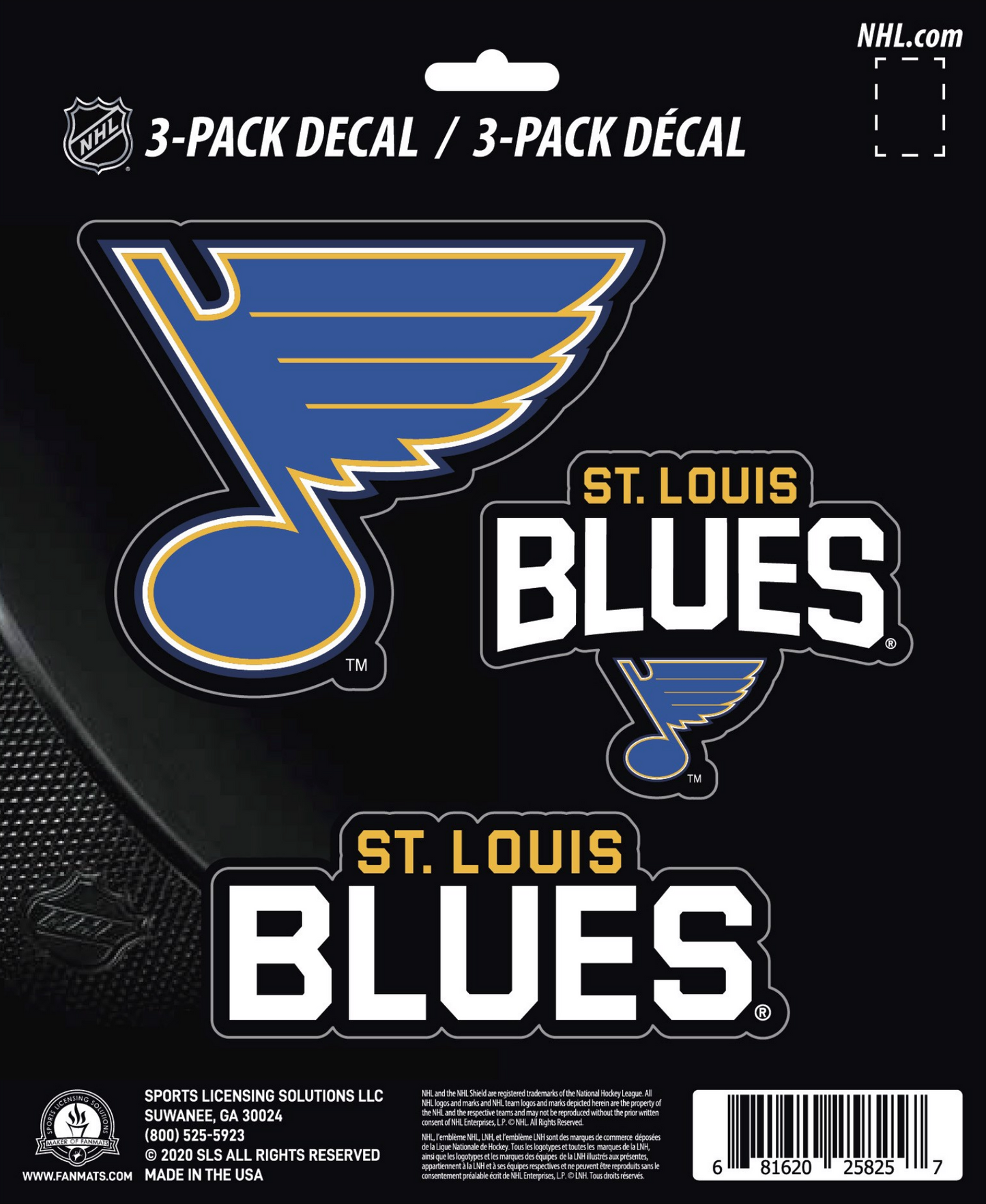 NHL Official Team Sticker Mats - Set of 3 Stickers