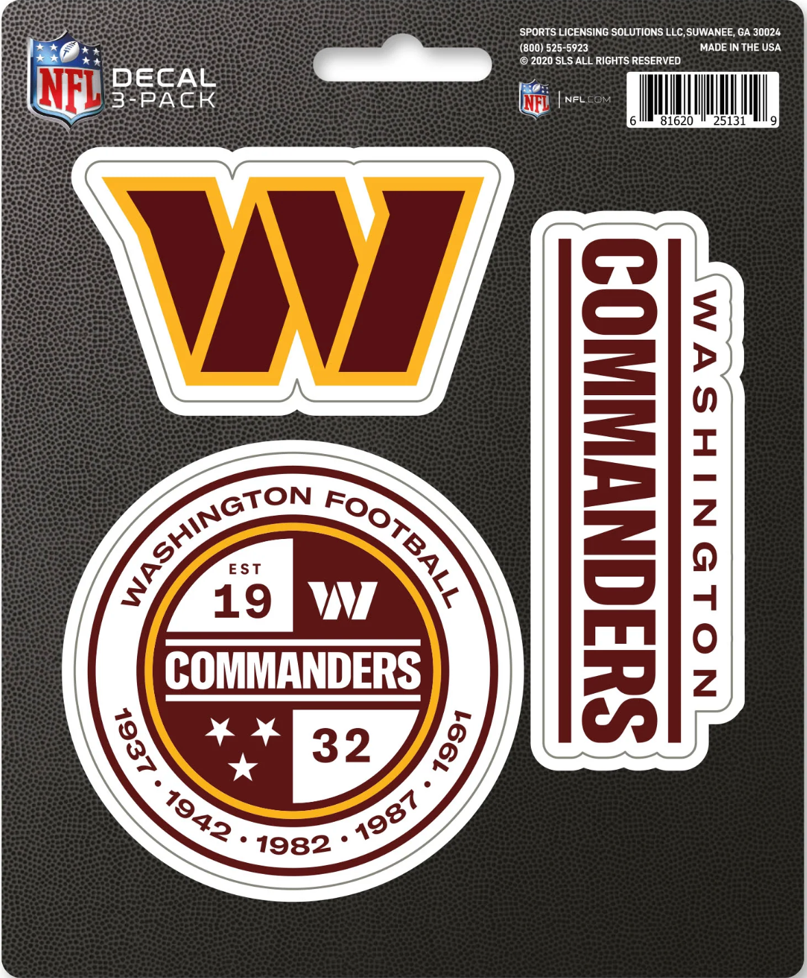 NFL Official Team Sticker Mats - Set of 3 Stickers