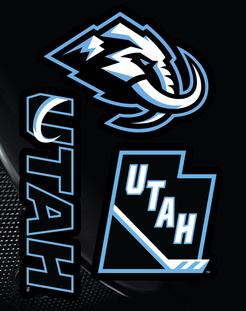 NHL Official Team Sticker Mats - Set of 3 Stickers