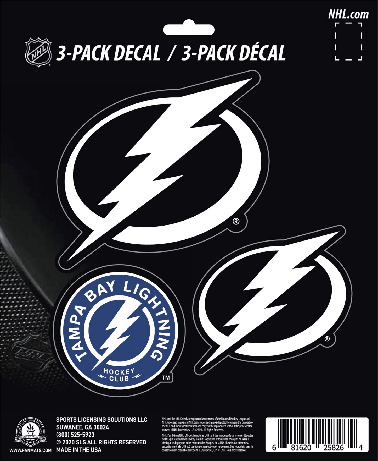 NHL Official Team Sticker Mats - Set of 3 Stickers