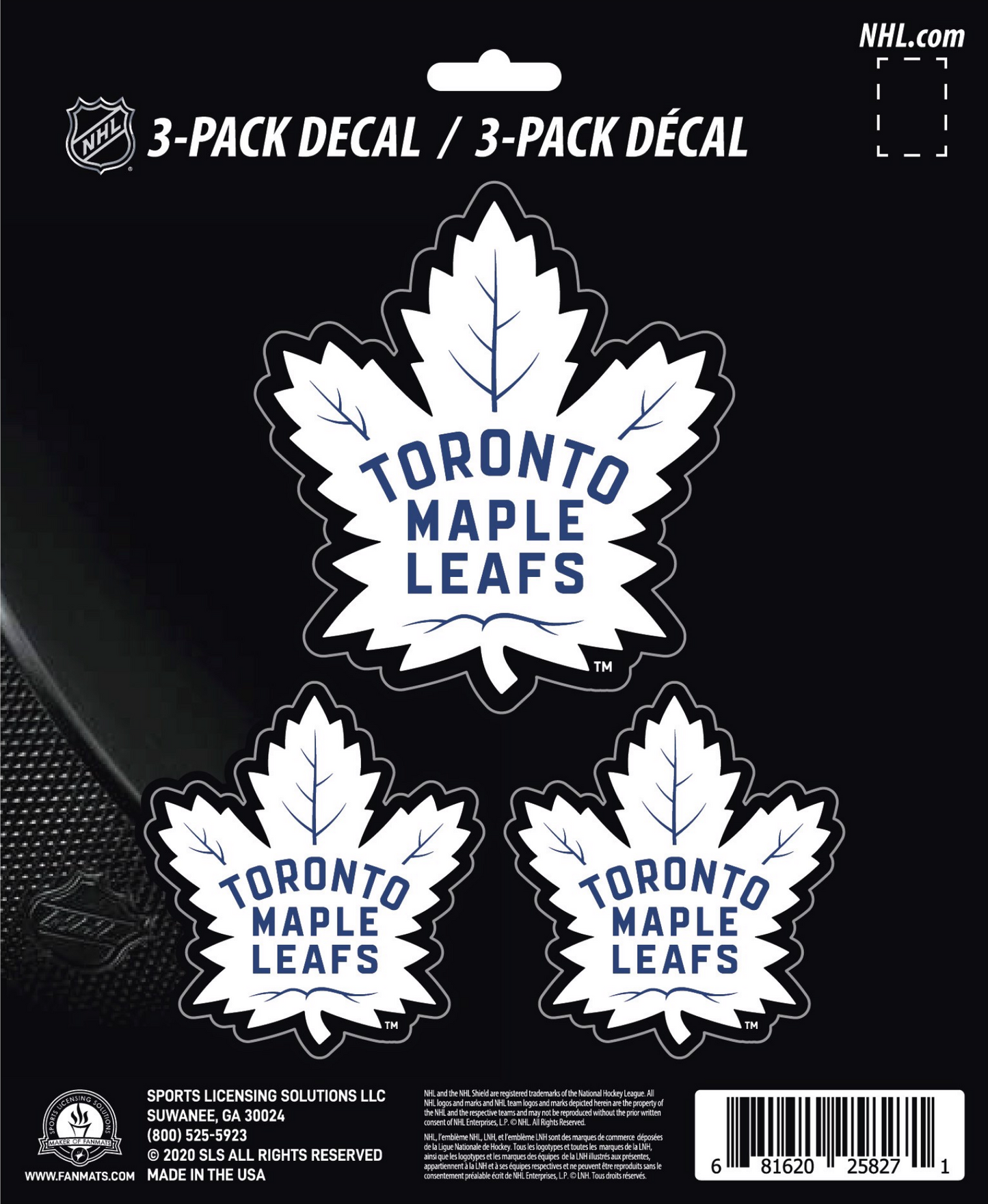 NHL Official Team Sticker Mats - Set of 3 Stickers