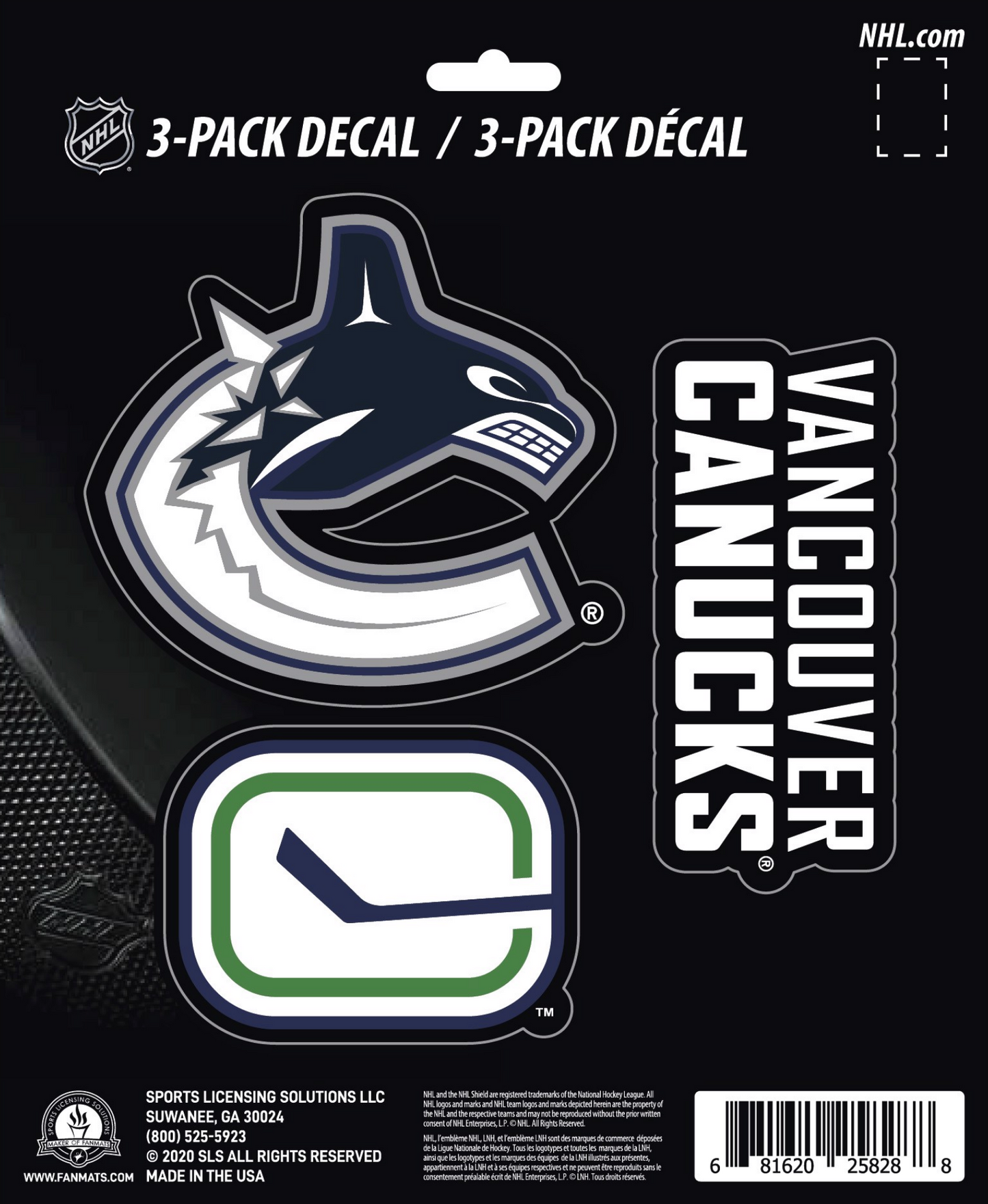 NHL Official Team Sticker Mats - Set of 3 Stickers