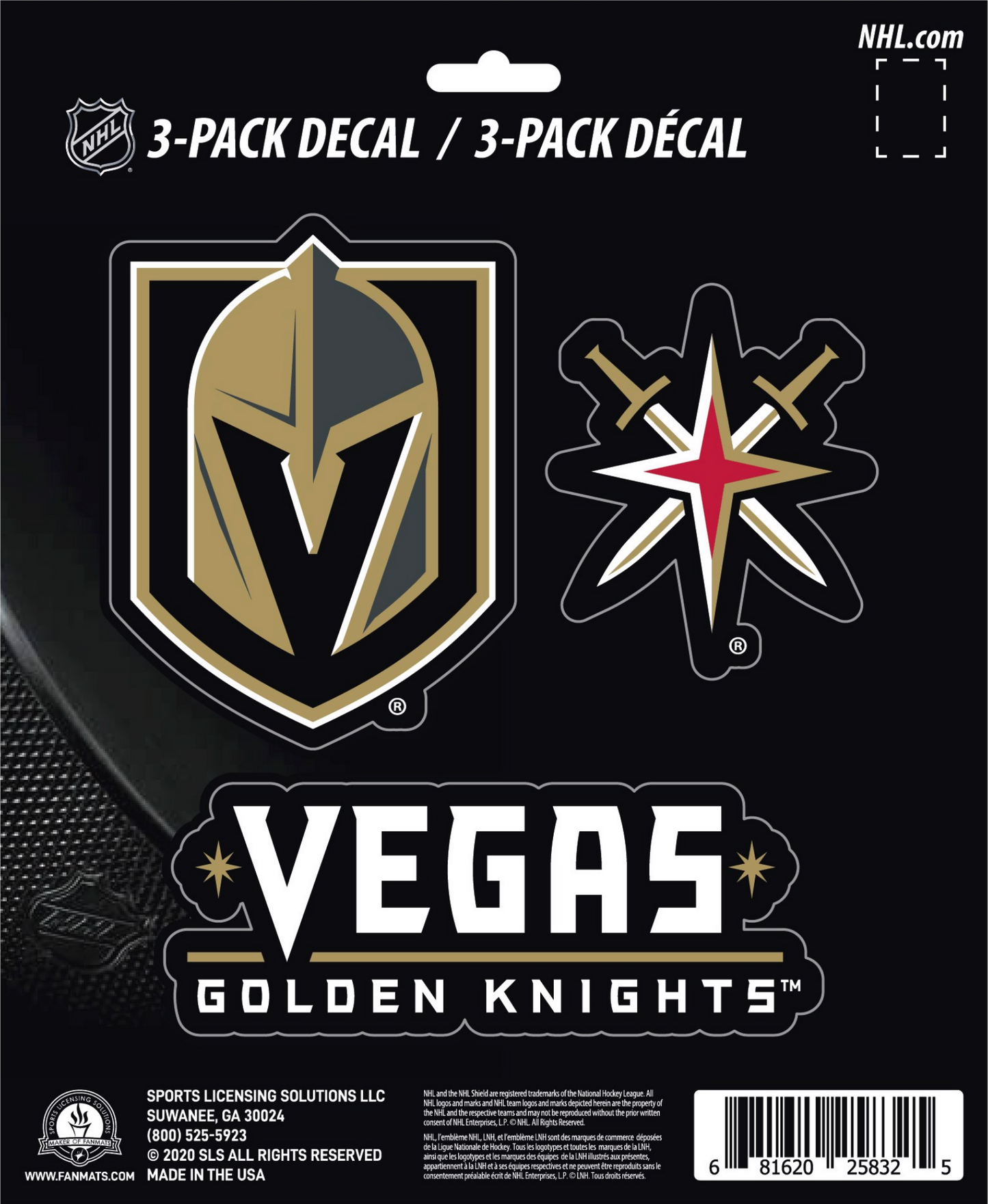 NHL Official Team Sticker Mats - Set of 3 Stickers