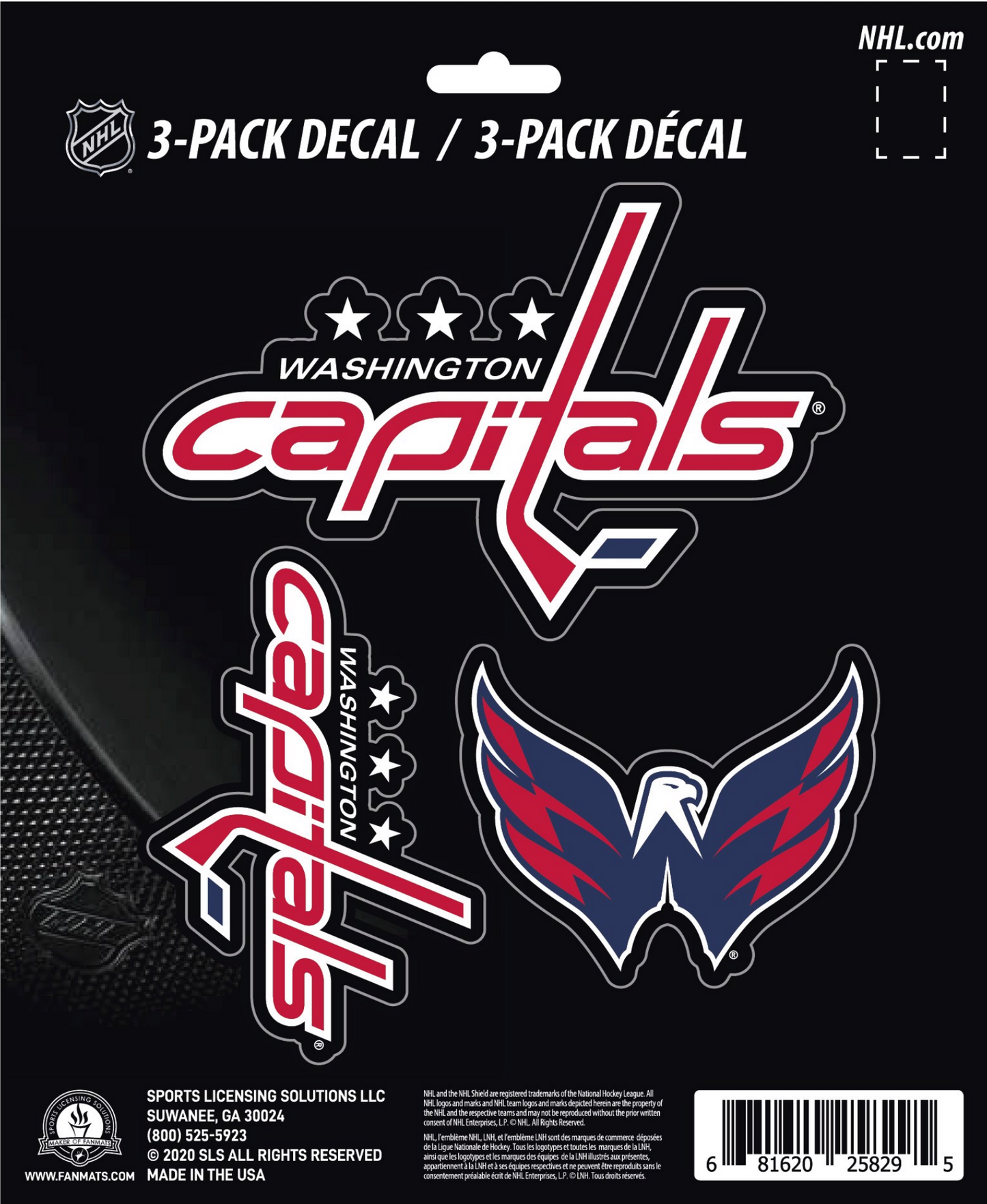 NHL Official Team Sticker Mats - Set of 3 Stickers