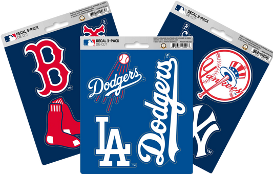 MLB Official Team Sticker Mats - Set of 3 Stickers