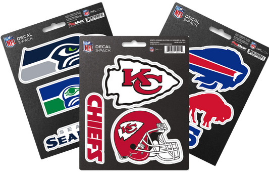 NFL Official Team Sticker Mats - Set of 3 Stickers