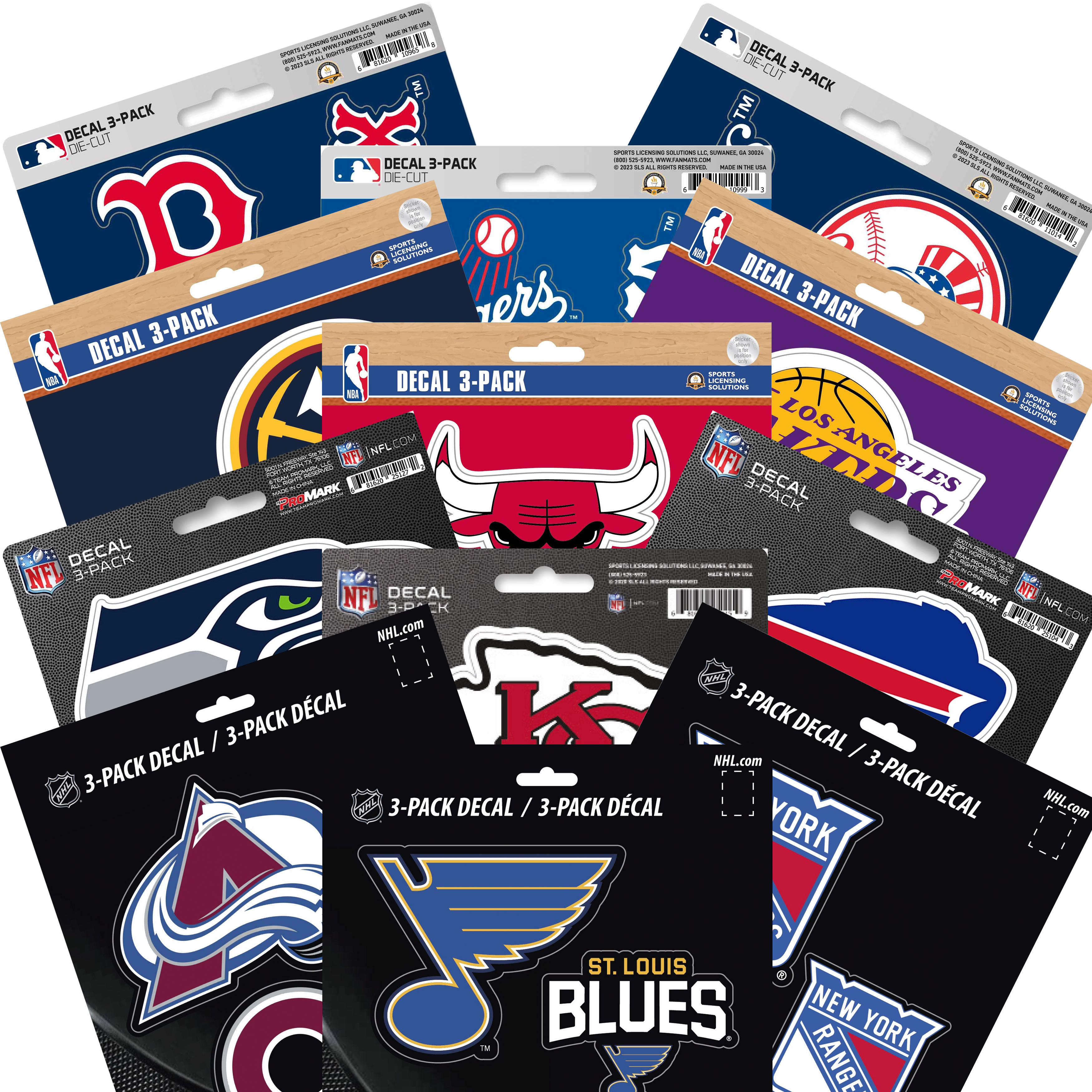 Puck Roster Sticker Official Team Sticker Mat – Set of 3 Decals – Puckhead Entertainment