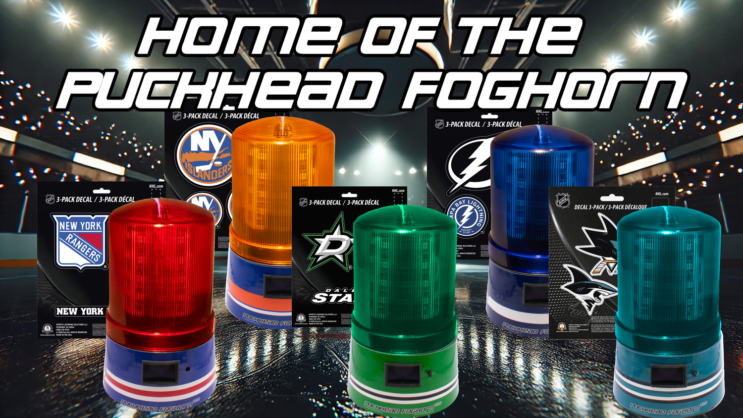 Puckhead Foghorns for Hockey and Baseball