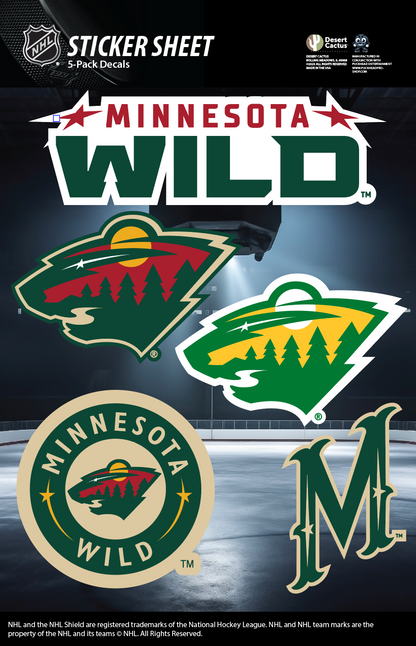 NHL Official Team Sticker Mats - Set of 3 Stickers