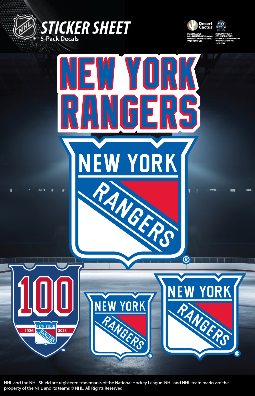 NHL Official Team Sticker Mats - Set of 3 Stickers
