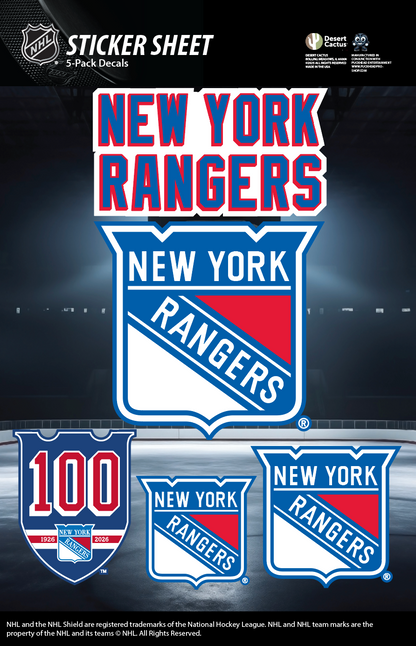 NHL Official Team Sticker Mats - Set of 3 Stickers