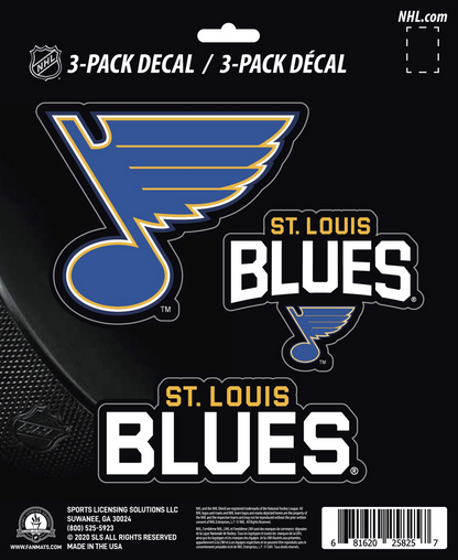 NHL Official Team Sticker Mats - Set of 3 Stickers