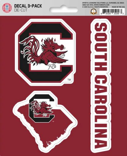 NCAA Official Team Sticker Mats - Set of 3 Stickers
