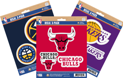NBA Official Team Sticker Mats - Set of 3 Stickers