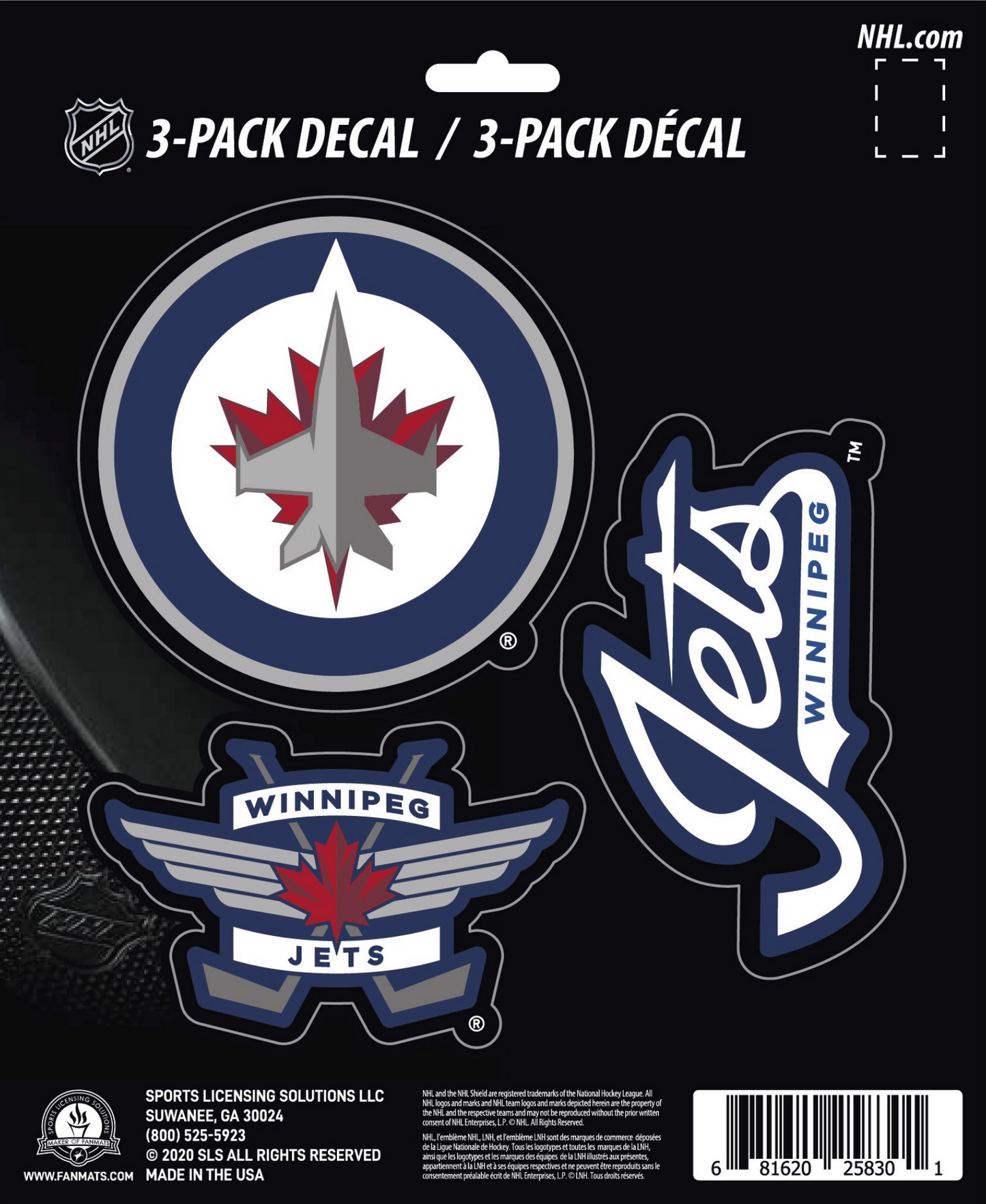 NHL Official Team Sticker Mats - Set of 3 Stickers