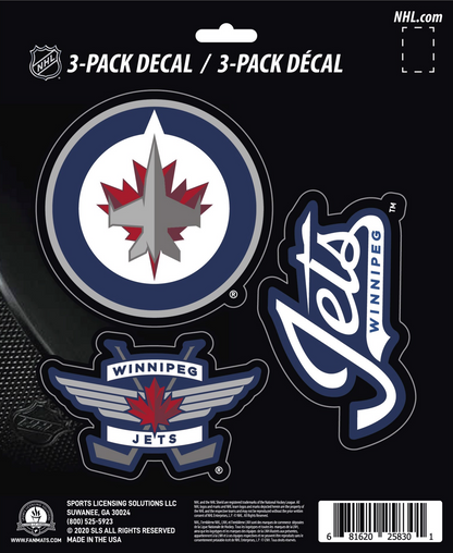 NHL Official Team Sticker Mats - Set of 3 Stickers