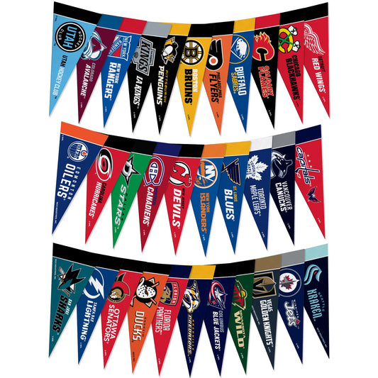 NHL Mini Felt Team Pennants 4"x9"